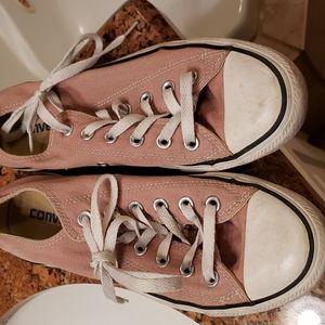 Size 8 1/2 women pink converse sneakers